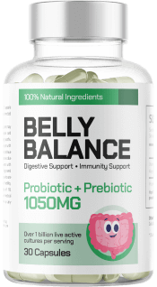 Belly Balance probiotic bottles